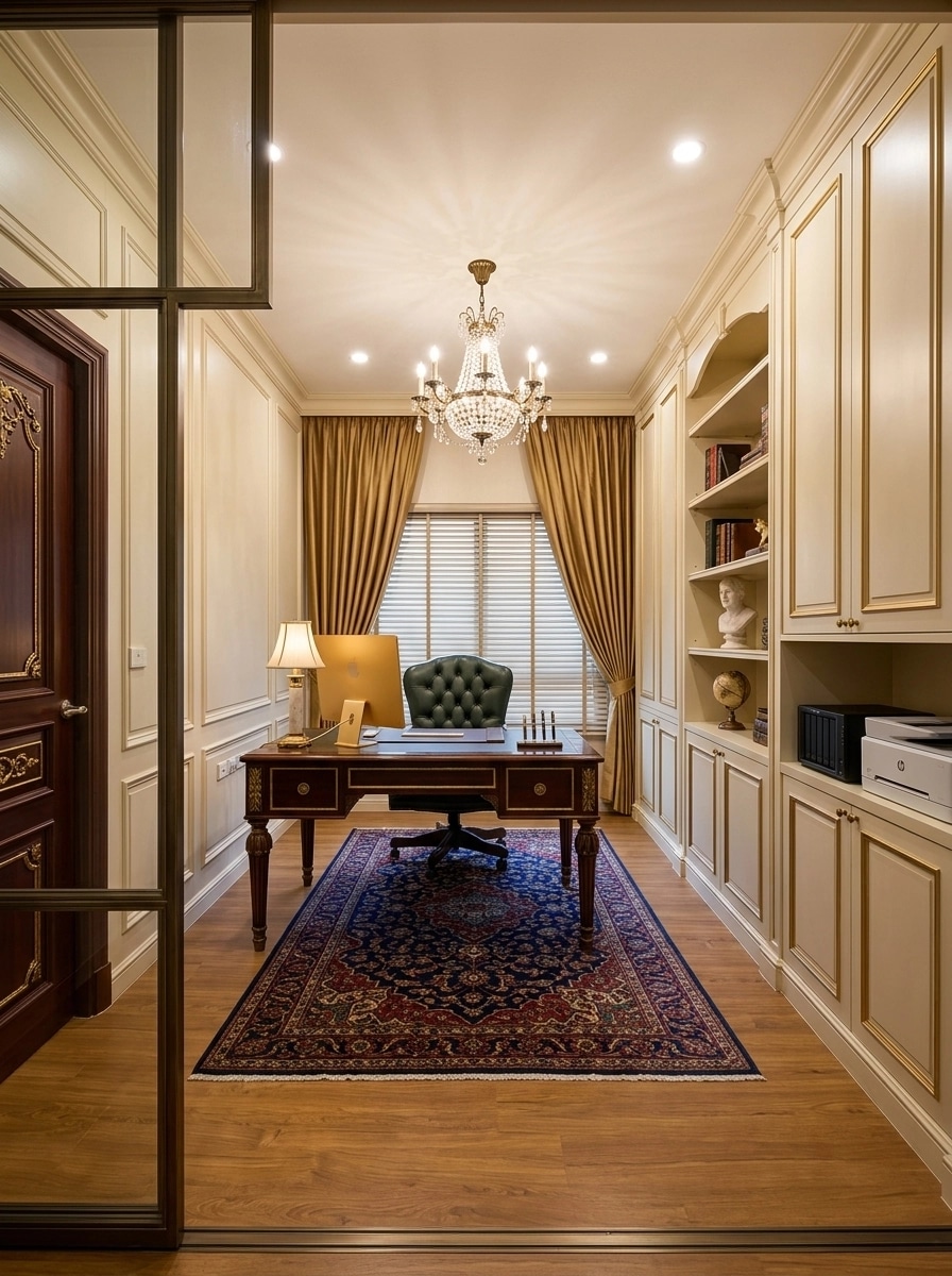 Diseño de interiores en estilo Neoclassic — home_office por GenRoom AI
