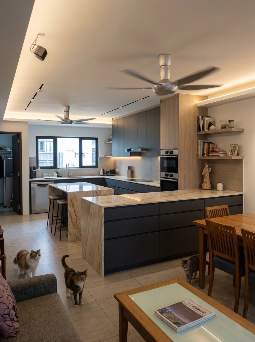Kitchen interior in Contemporary style — photo by GenRoom AI