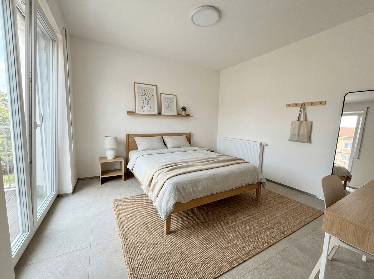 Minimalism Quarto design — interior photo by GenRoom AI