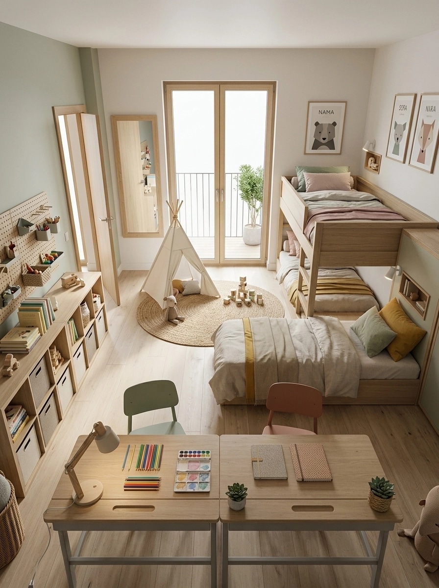 Scandinavian Kids Room design — interior photo by GenRoom AI