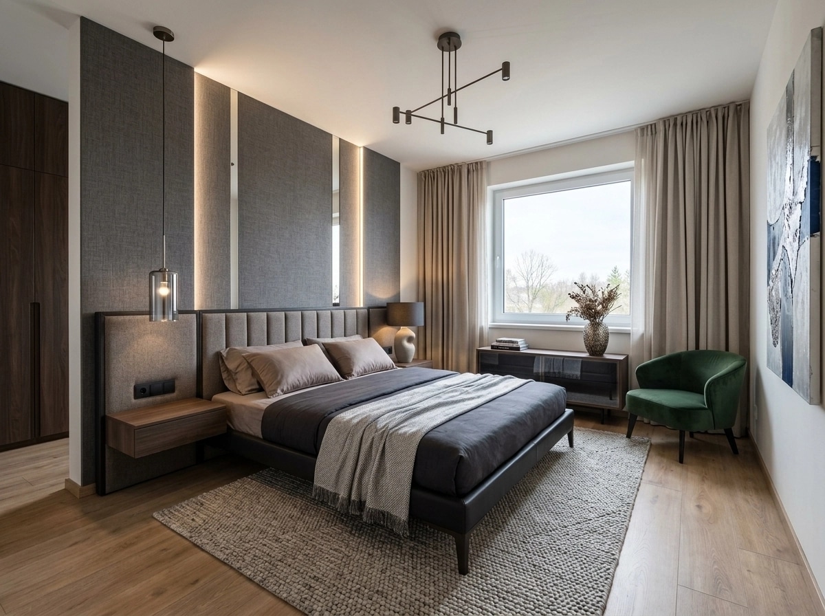 Contemporary Bedroom design — interior photo by GenRoom AI