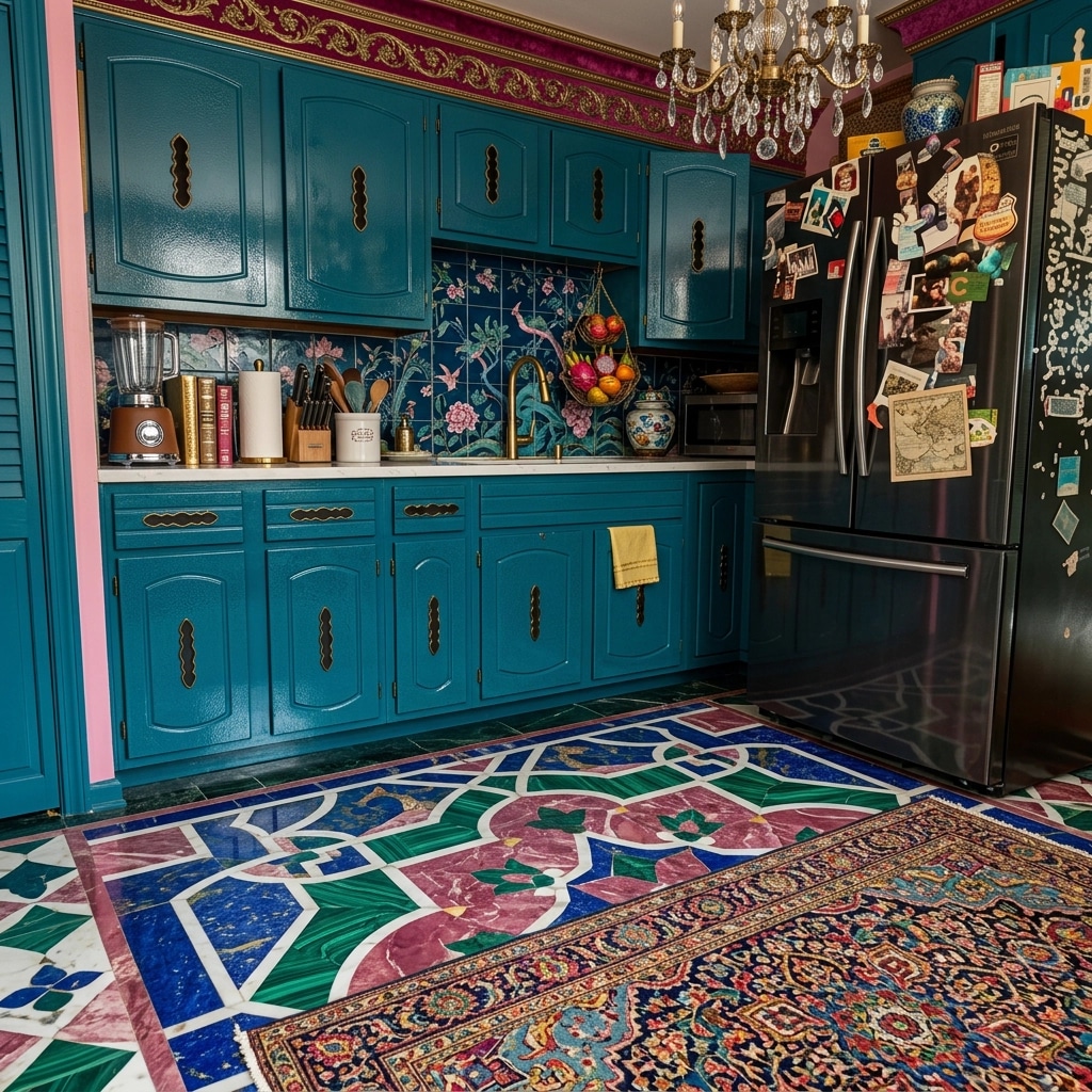 Kitchen interior in Maximalist style — photo by GenRoom AI