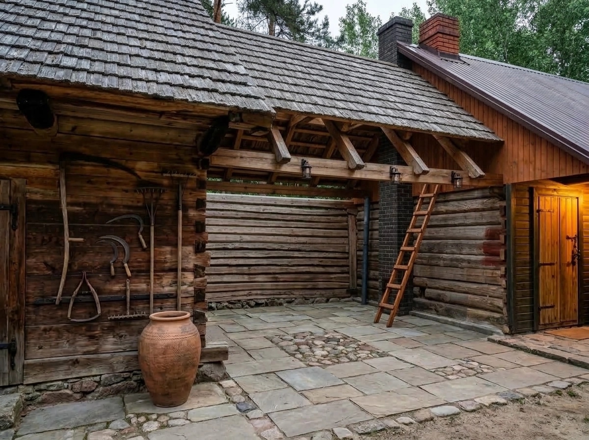Innenraumdesign im Rustic-Stil — Fassade von GenRoom AI