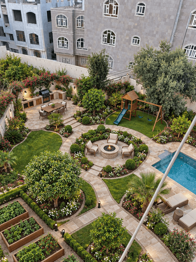 Yard design in Classic Garden style — photo by GenRoom AI