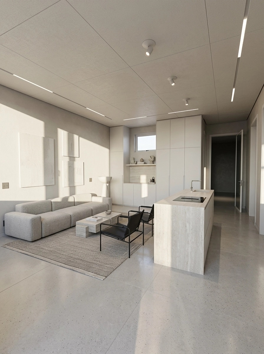 Minimalism Living Room design — interior photo by GenRoom AI