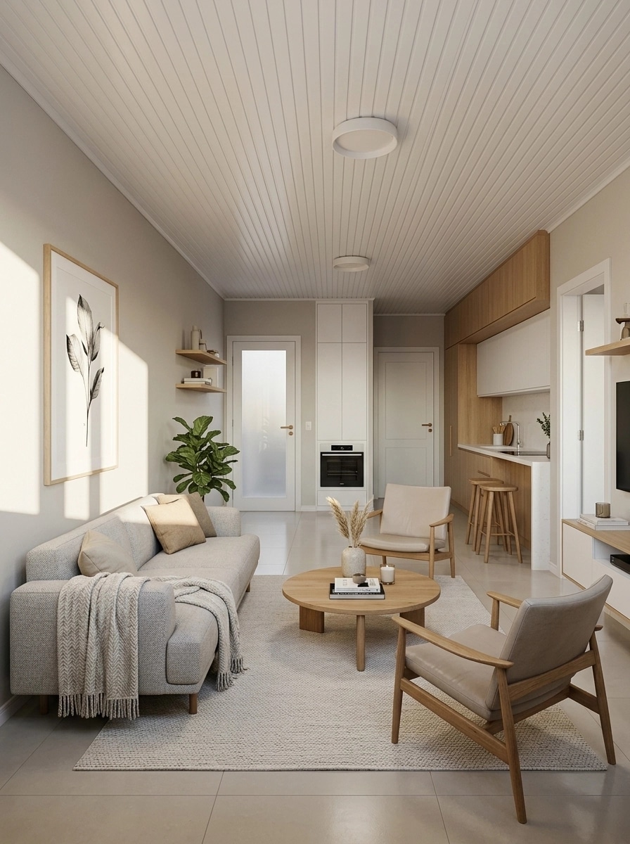 Interior design in Scandinavian style — Living Room by GenRoom AI