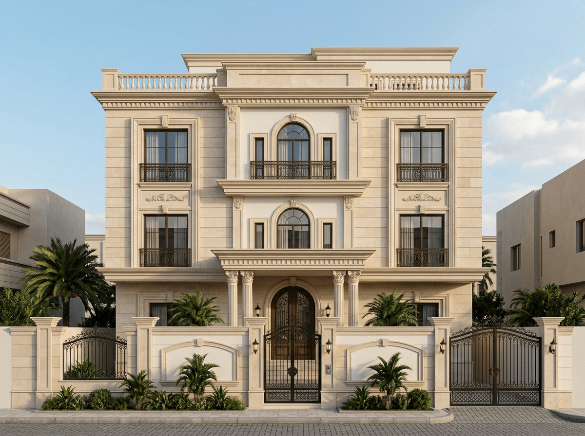 Facade design in Neoclassic Facade style — Facade by GenRoom AI