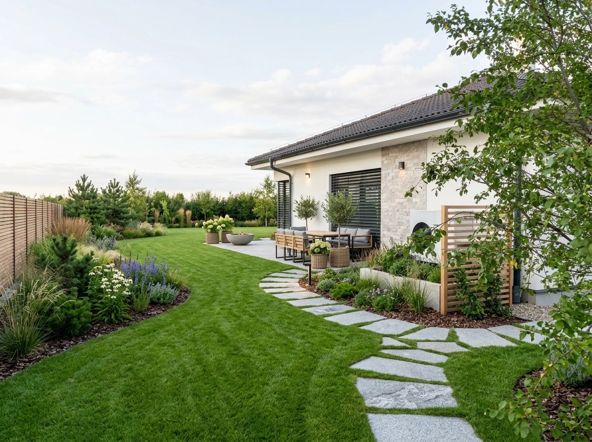 Landscape design in Scandinavian Garden style — Yard by GenRoom AI