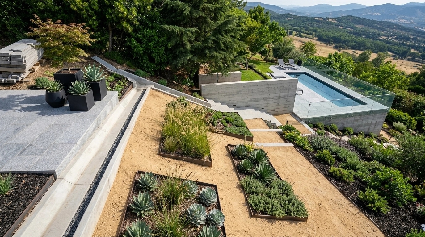 Landscape design in Minimalist Yard style — Yard by GenRoom AI