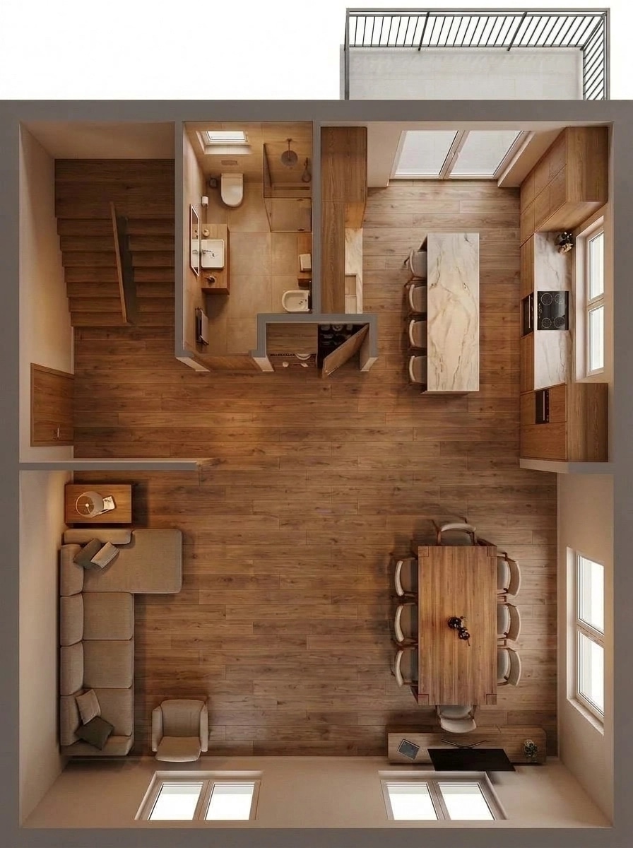 Interior design in Contemporary style — Living Room by GenRoom AI