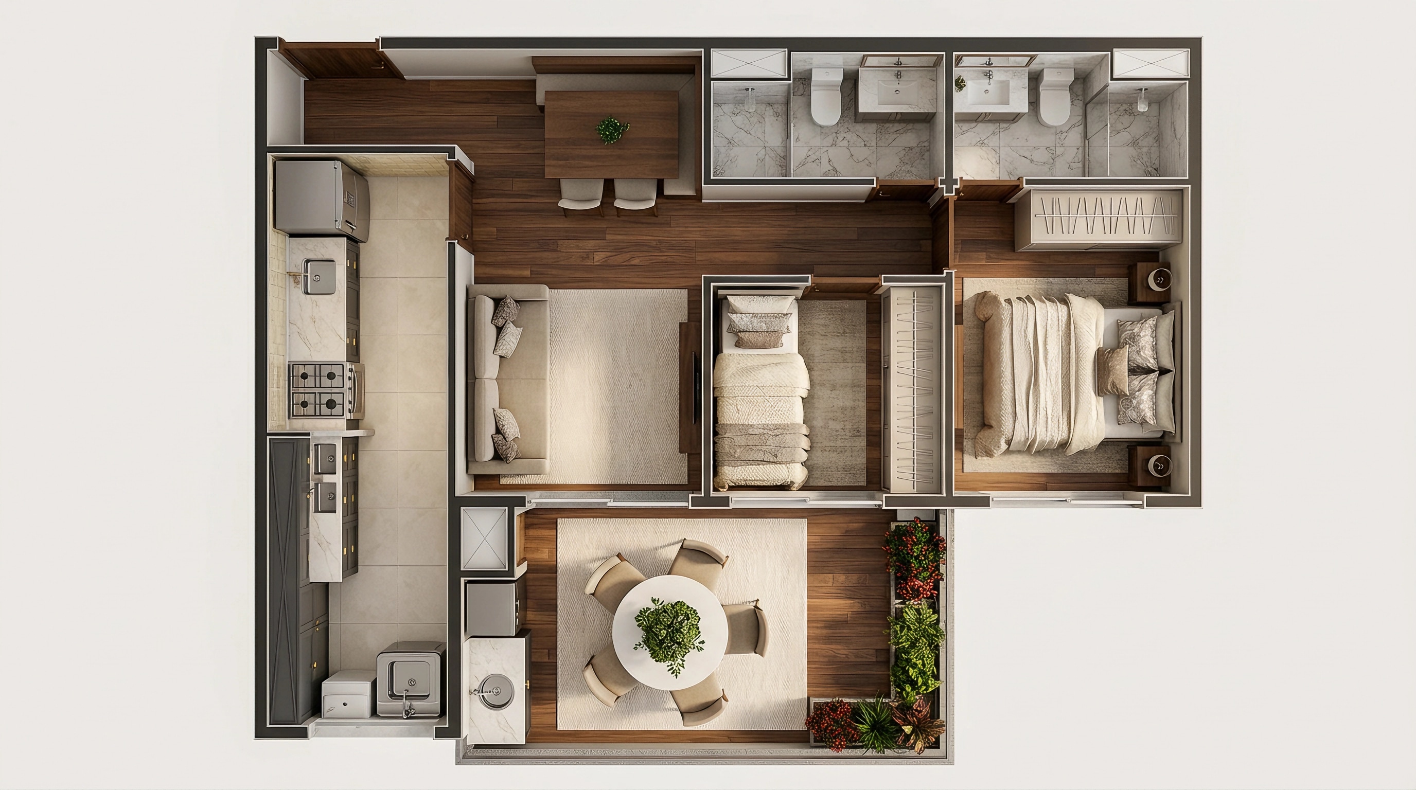 Transitional Living Room design — interior photo by GenRoom AI