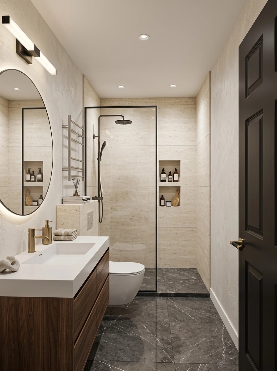 Bathroom interior in Contemporary style — photo by GenRoom AI
