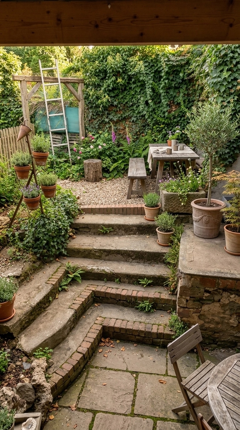 Country Rustic Garden Jardín design — yard photo by GenRoom AI