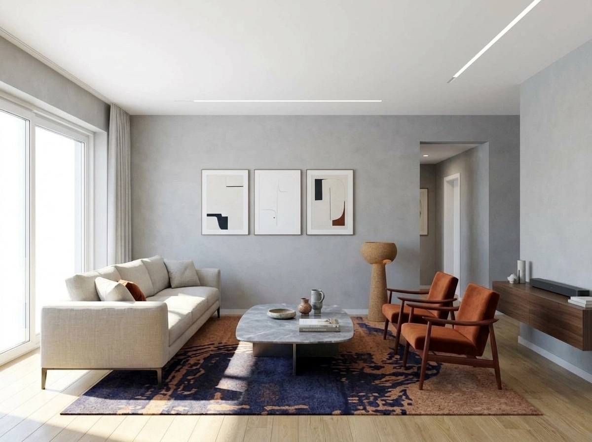 Interior design in Portuguese Modern style — Living Room by GenRoom AI