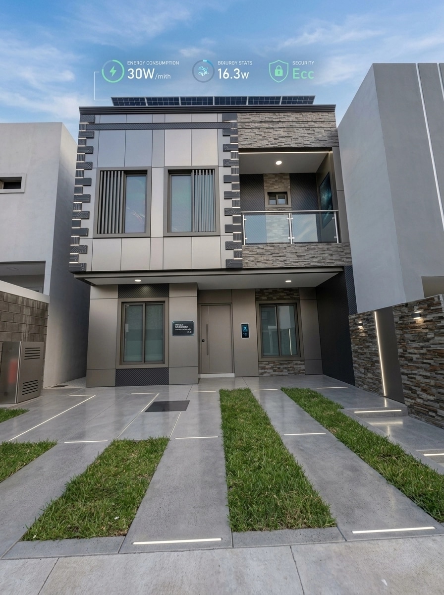 Facade design in Hi-Tech Facade style — Facade by GenRoom AI