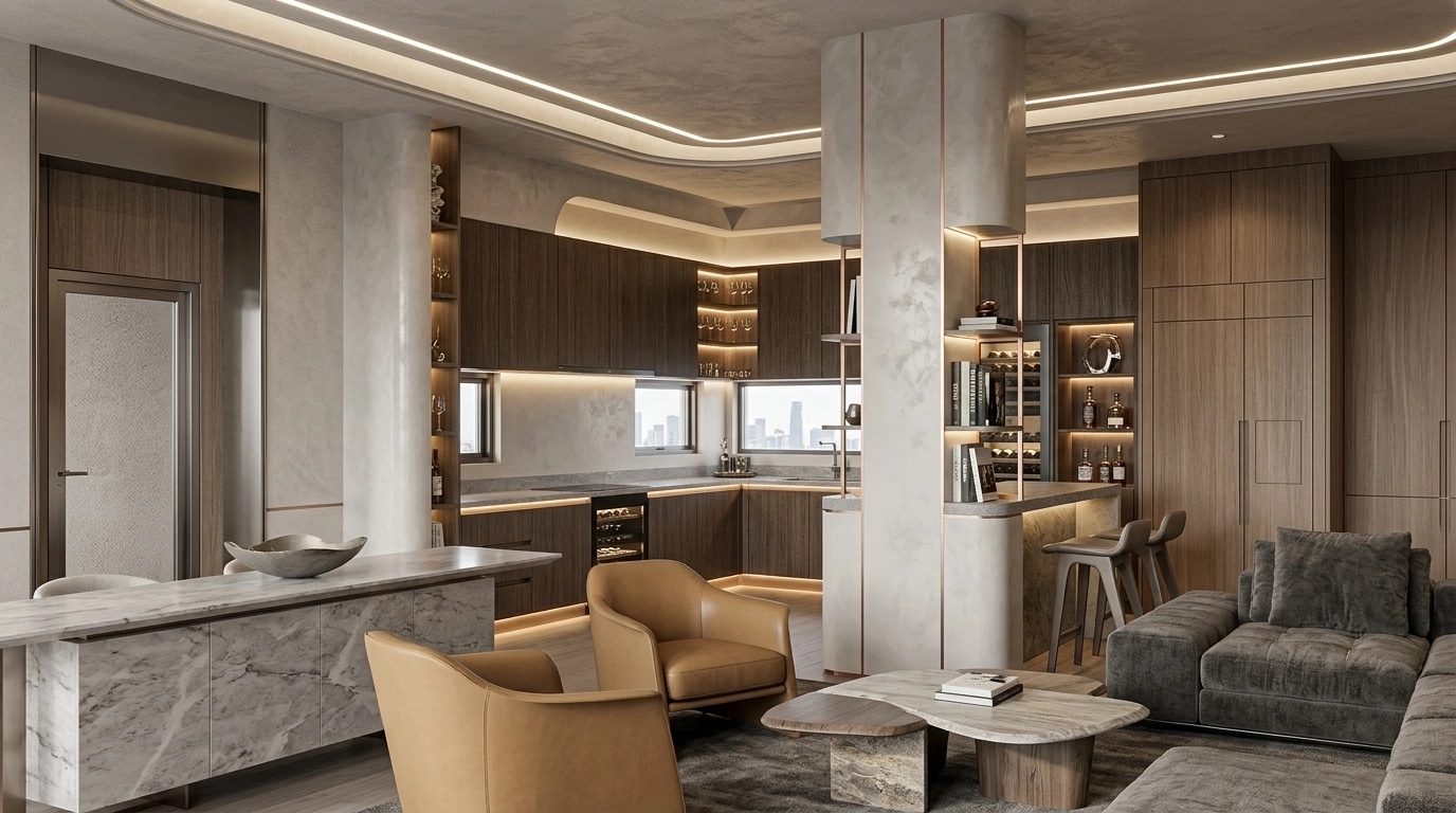 Interior design in Contemporary style — Living Room by GenRoom AI