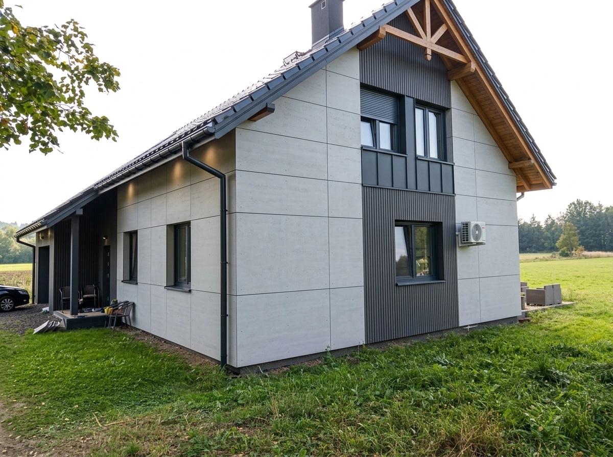 Fasad dizayni — Contemporary Facade uslubi — GenRoom AI tomonidan Fasad