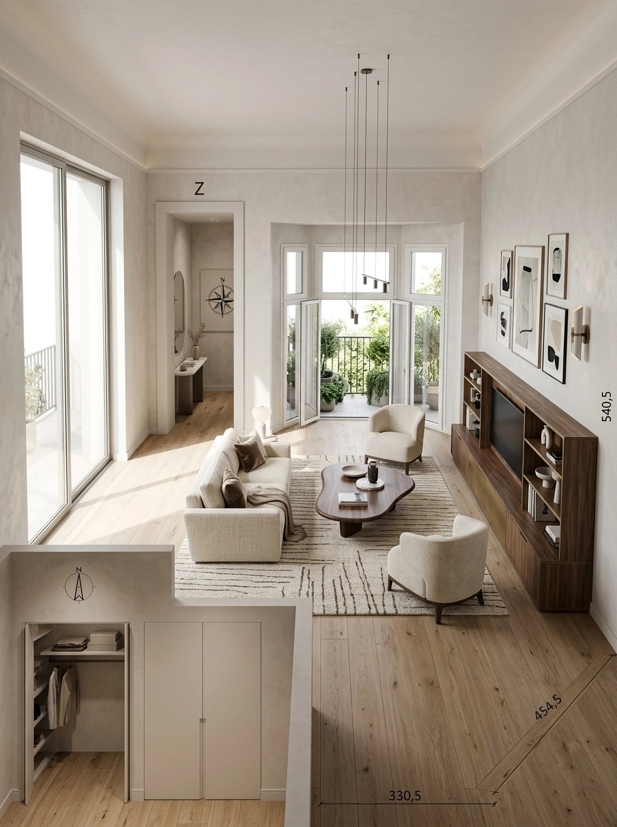 Interior design in Contemporary style — Living Room by GenRoom AI