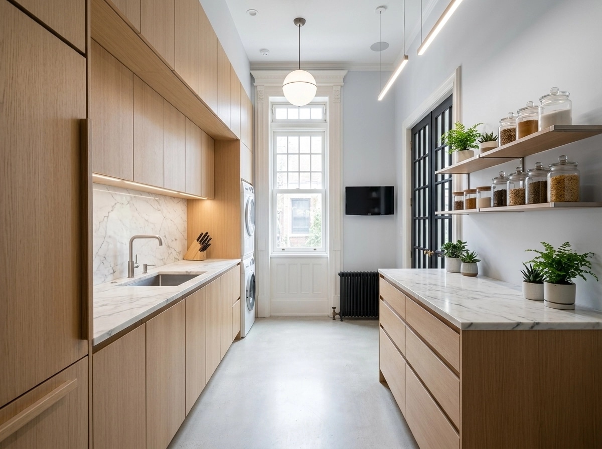 Kitchen interior in Scandinavian style — photo by GenRoom AI