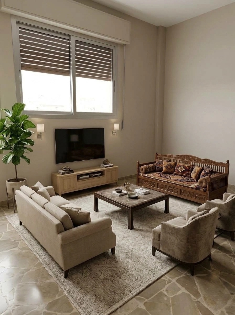 Interior design in Transitional style — Living Room by GenRoom AI