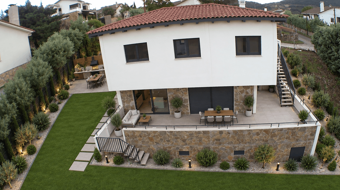 Yard design in Minimalist Yard style — photo by GenRoom AI