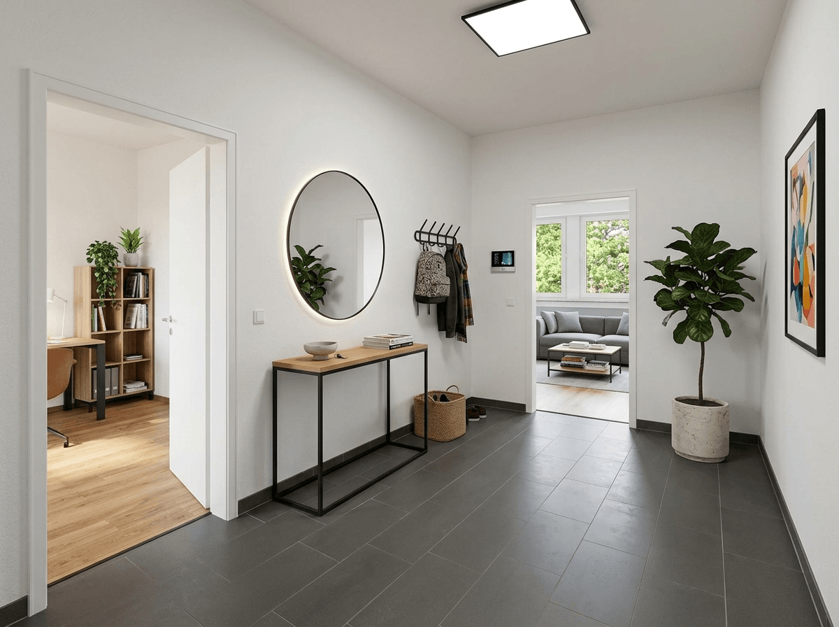 Hallway interior in Contemporary style — photo by GenRoom AI