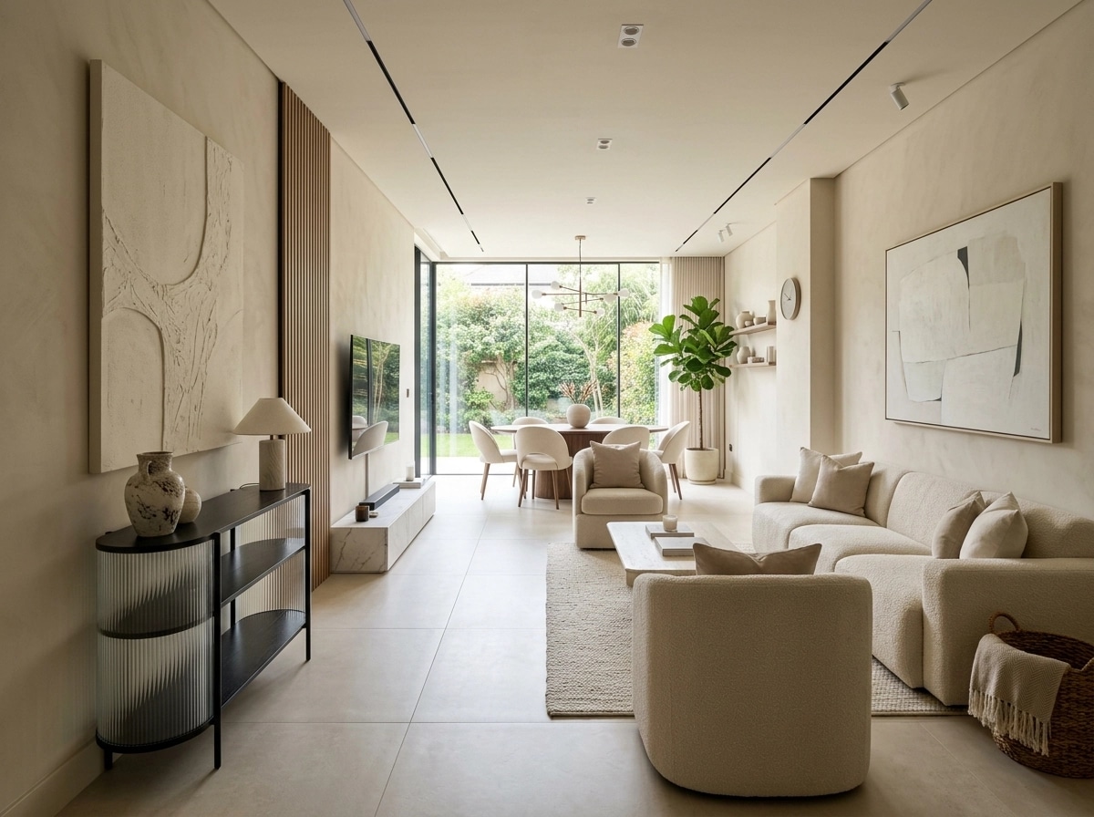 Minimalism Living Room design — interior photo by GenRoom AI