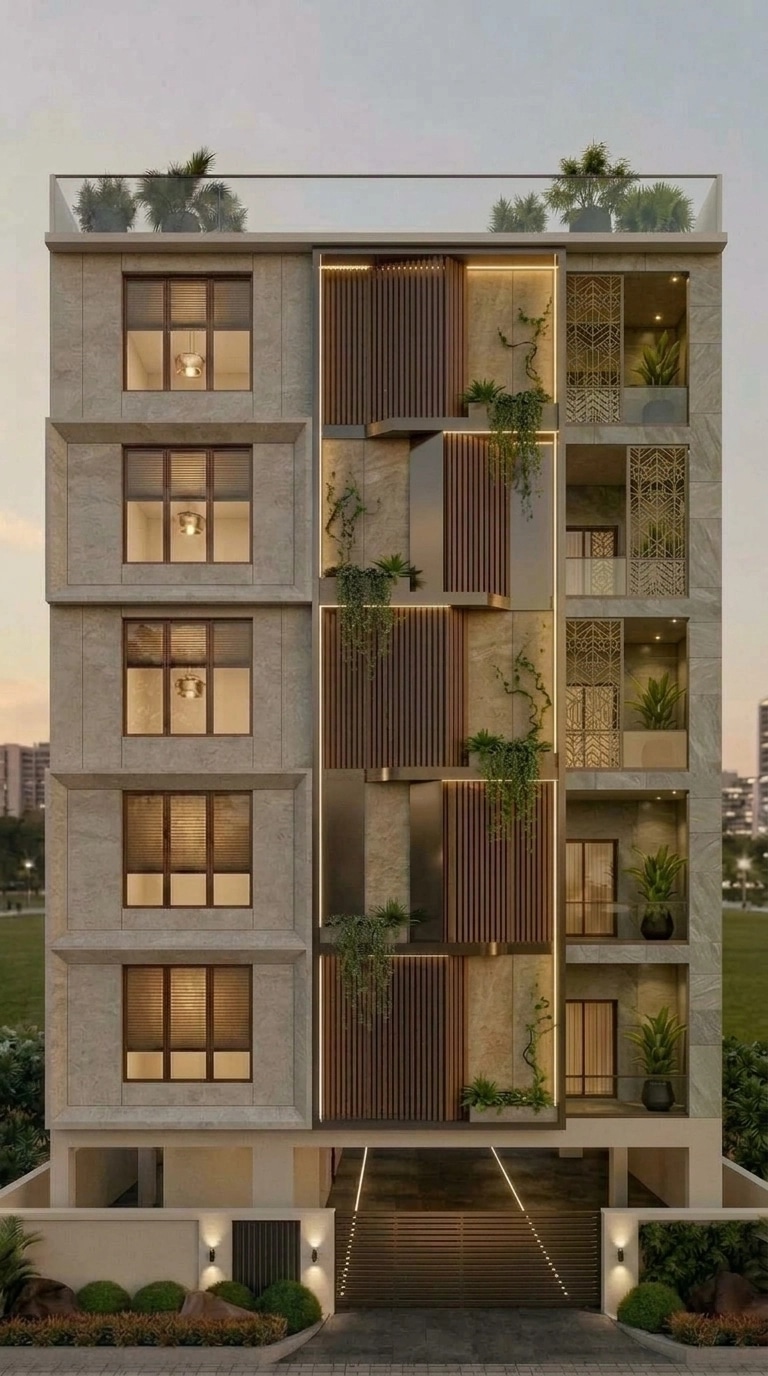 Contemporary Facade Facade design — facade photo by GenRoom AI