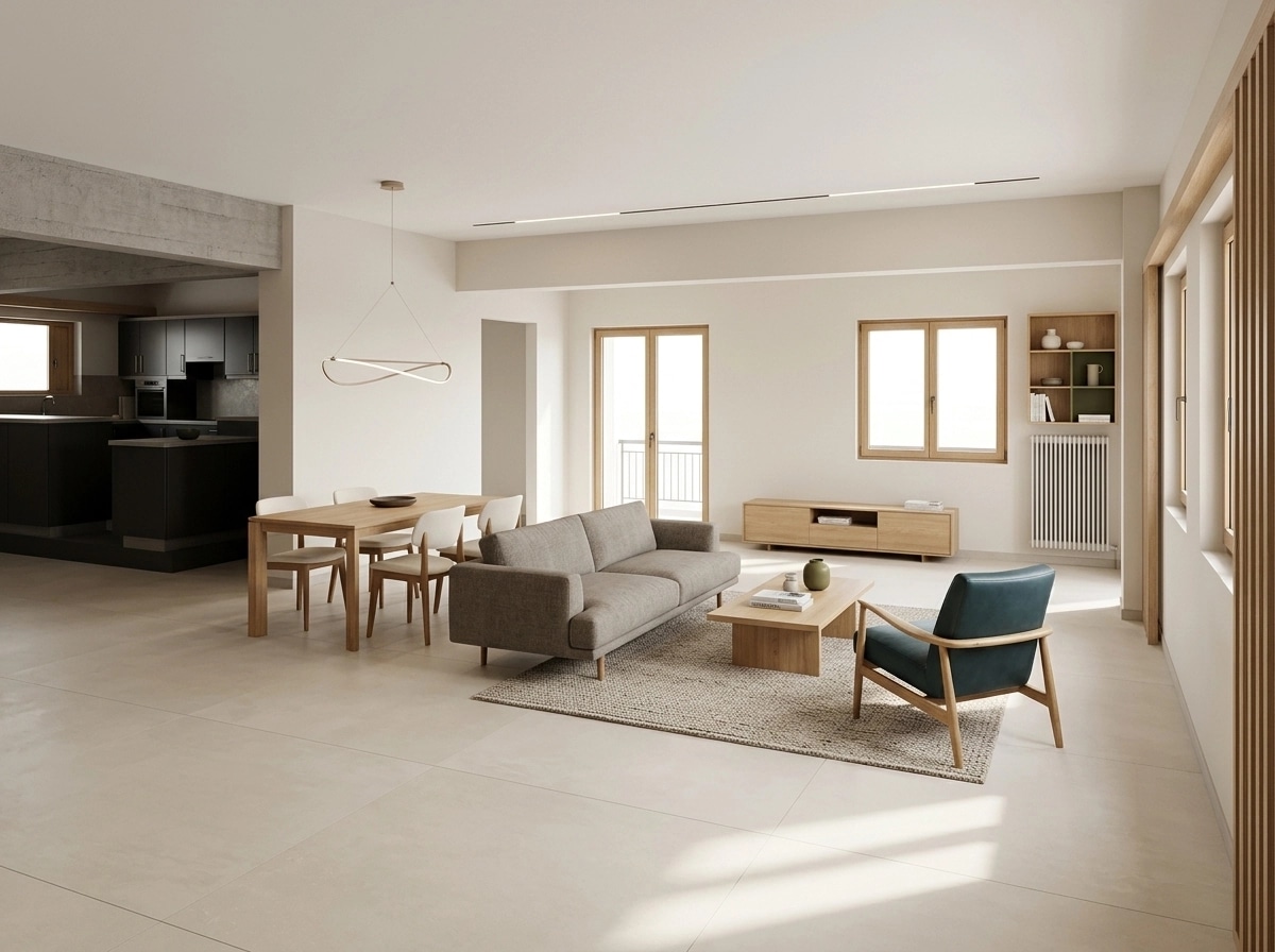 Minimalism Living Room design — interior photo by GenRoom AI