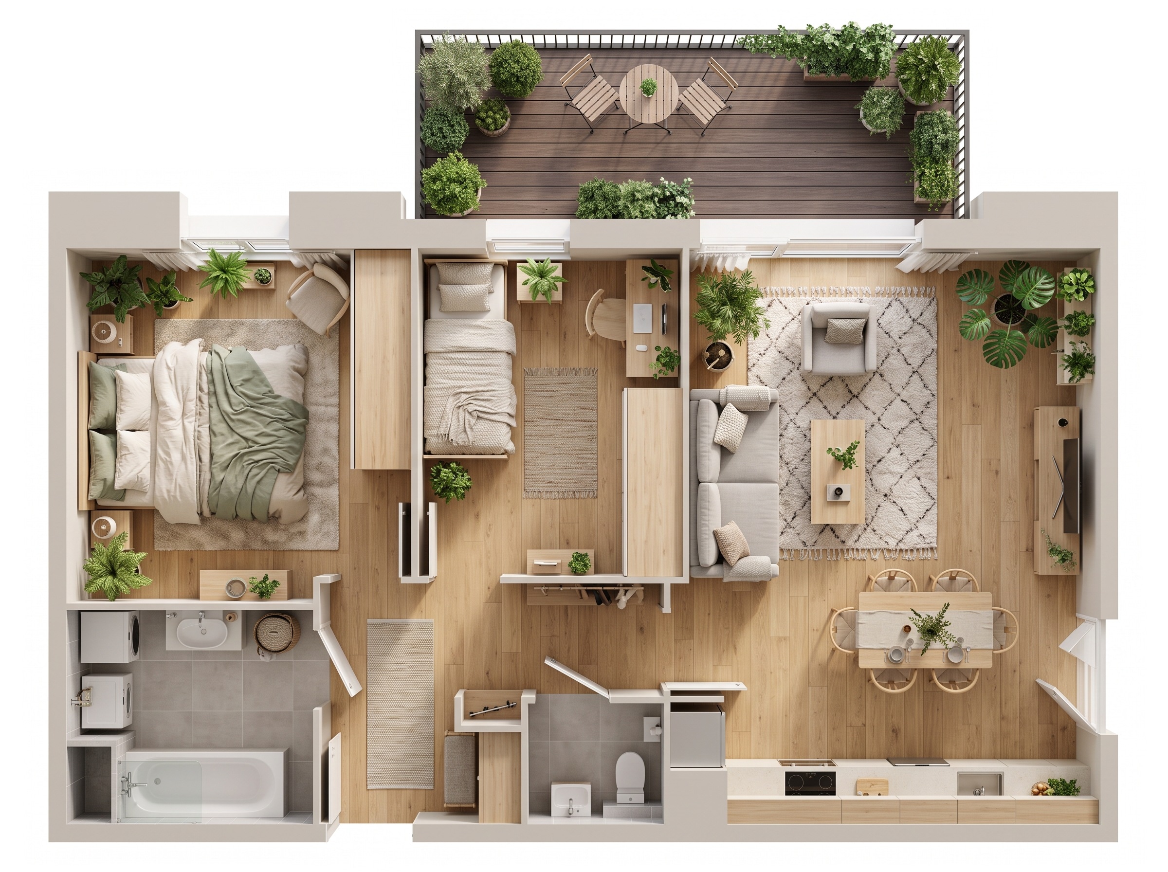 Interior design in Scandinavian style — Living Room by GenRoom AI