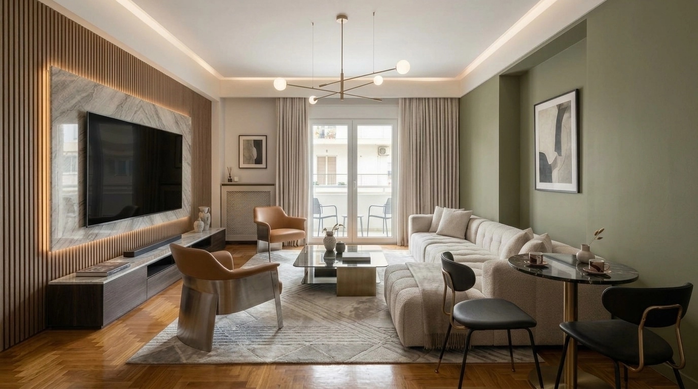Interior design in Contemporary style — Living Room by GenRoom AI
