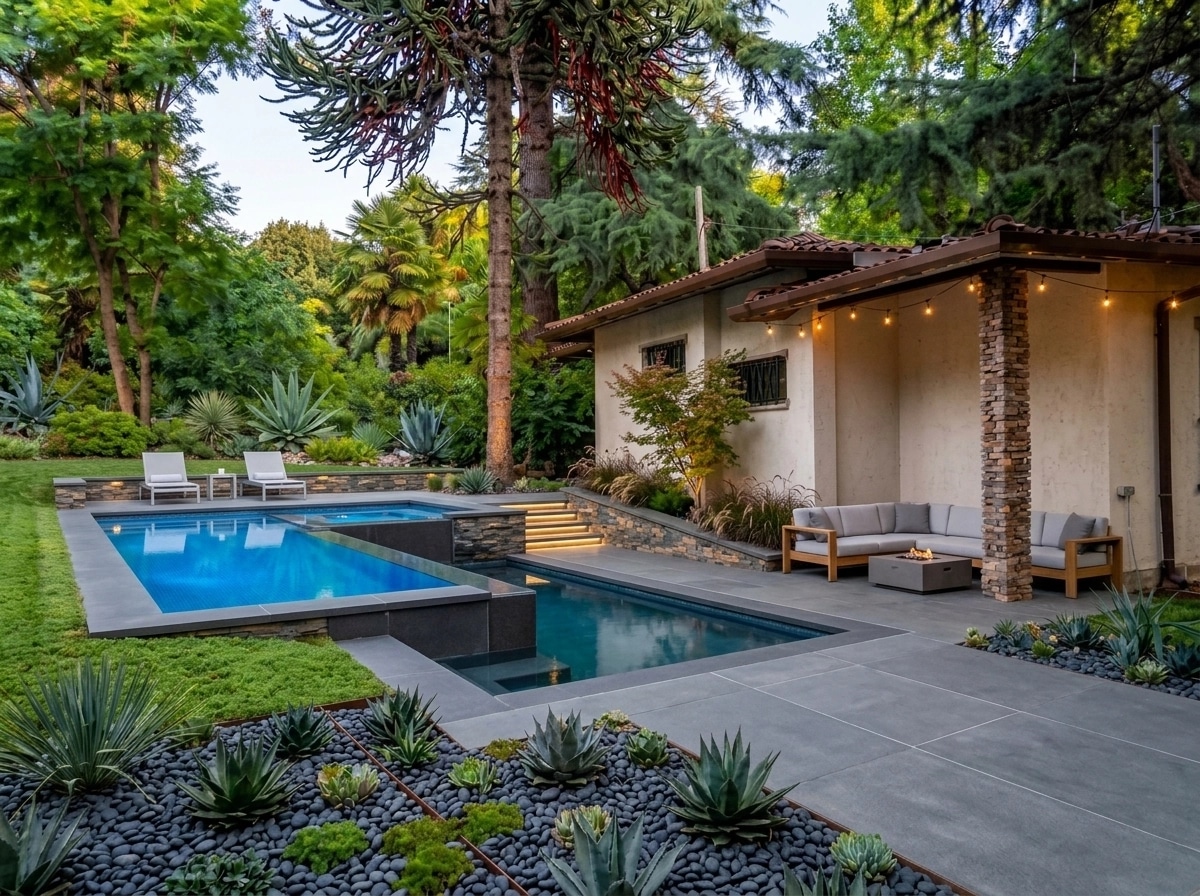 Landscape design in Contemporary Yard style — Yard by GenRoom AI