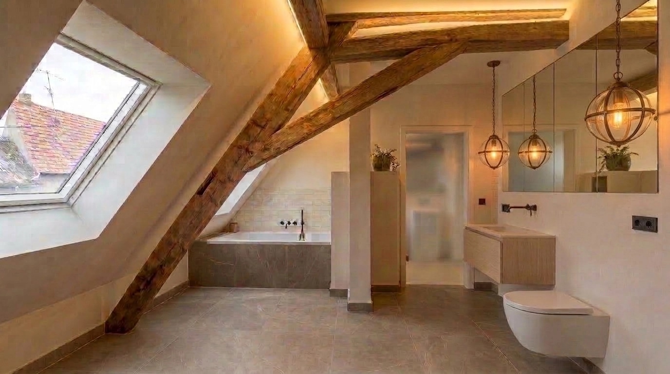 Interior design in Modern Farmhouse style — Bathroom by GenRoom AI