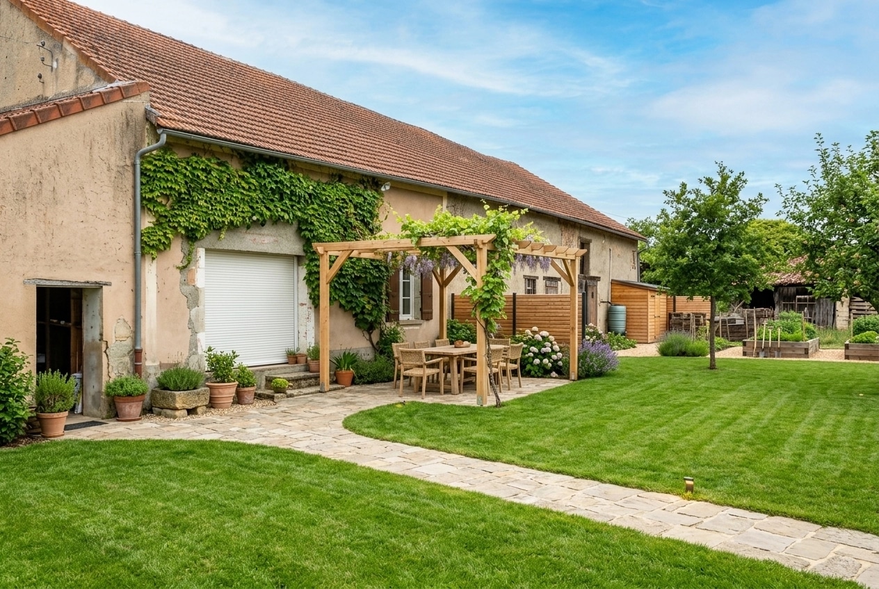 Landscape design in Eco Natural Garden style — Yard by GenRoom AI