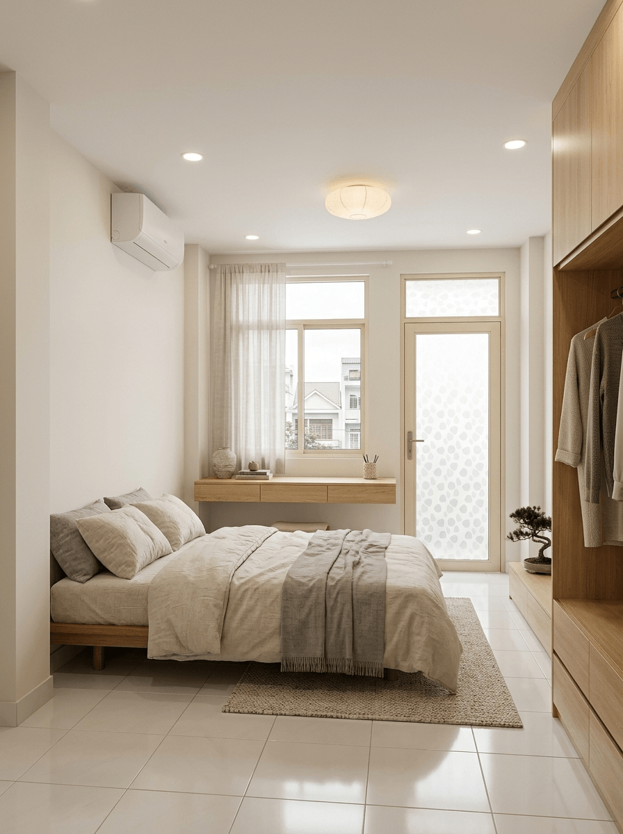 Japandi Bedroom design — interior photo by GenRoom AI
