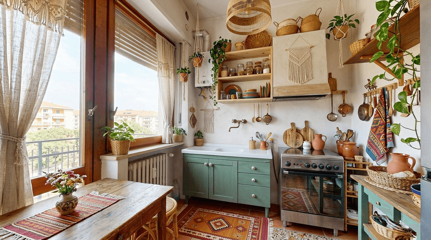 Bohemian Kitchen design — interior photo by GenRoom AI
