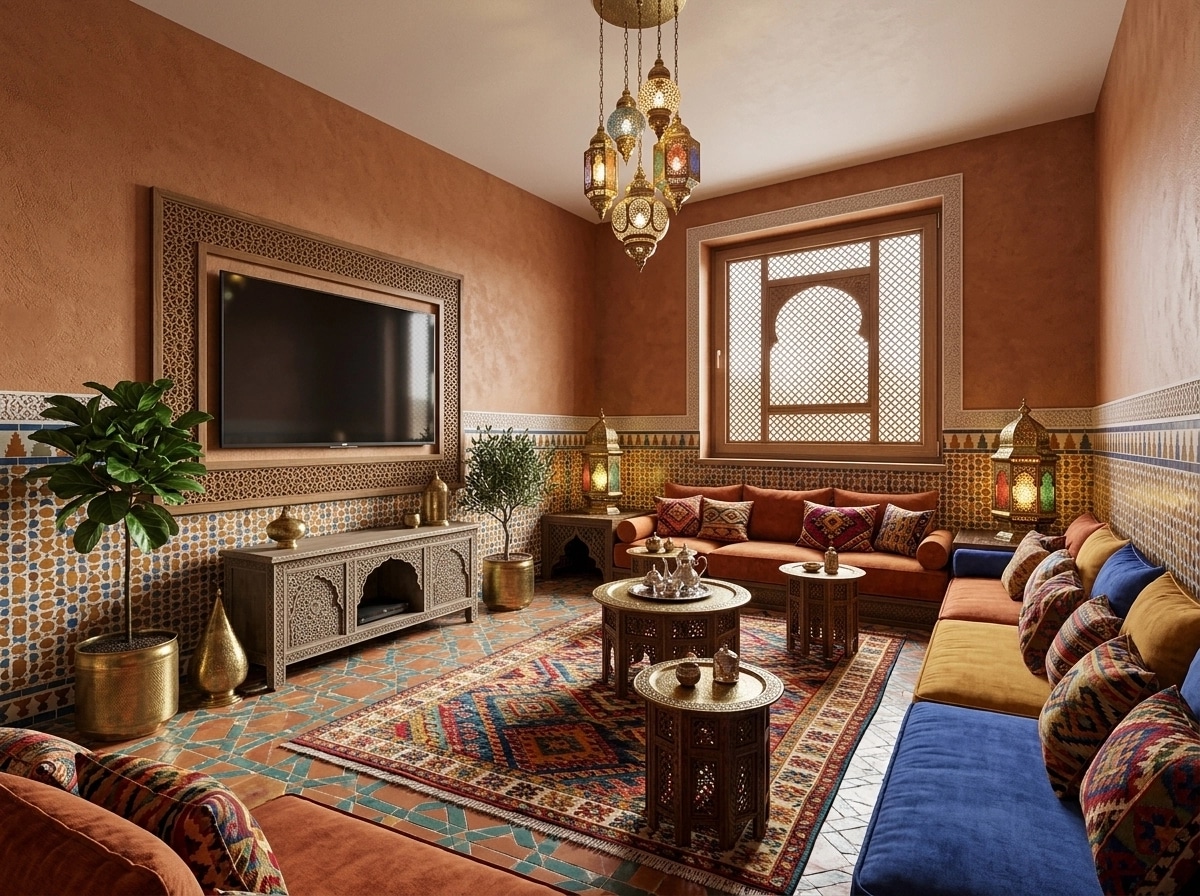 Interior design in Arabian / Moroccan style — Living Room by GenRoom AI
