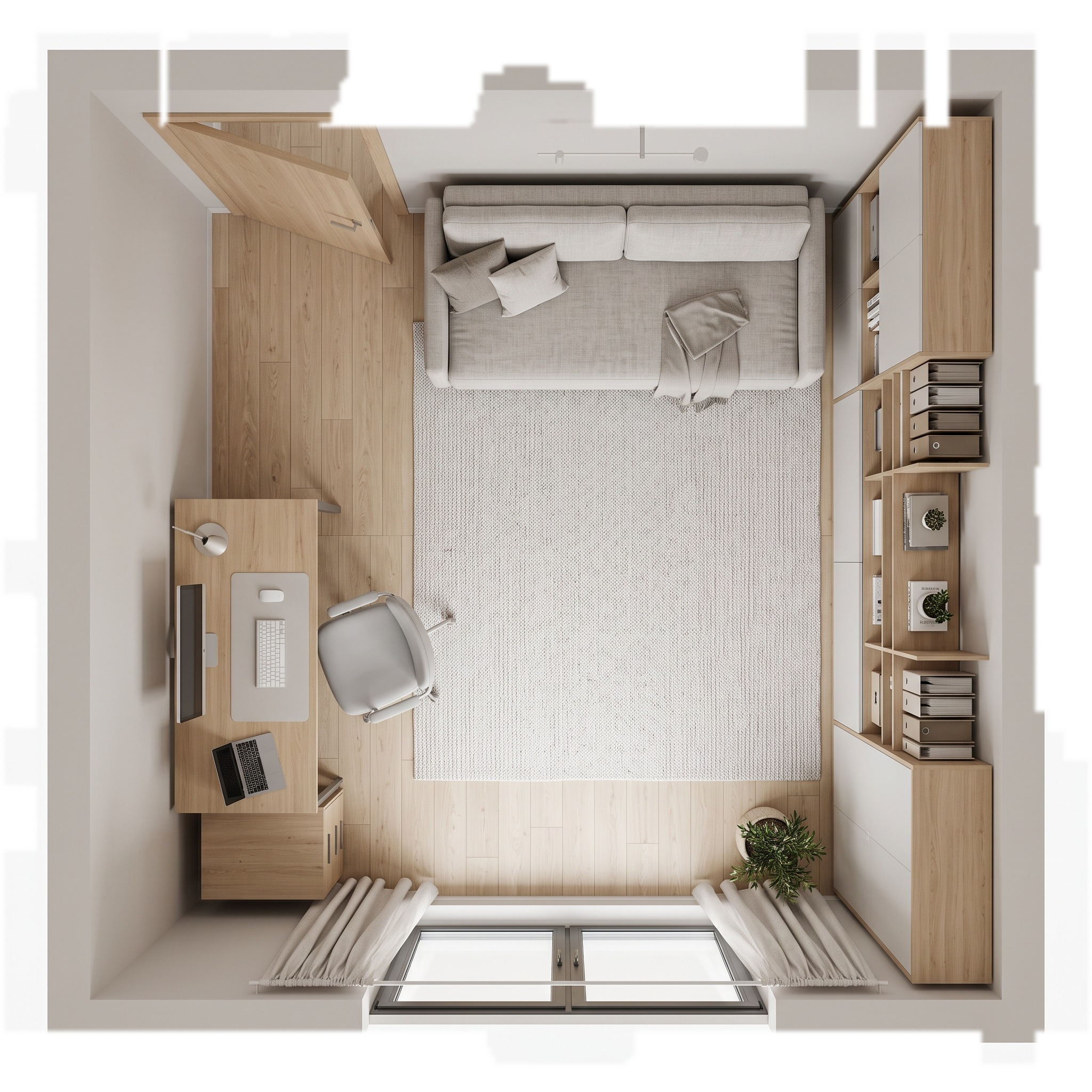 Interior design in Minimalism style — Living Room by GenRoom AI