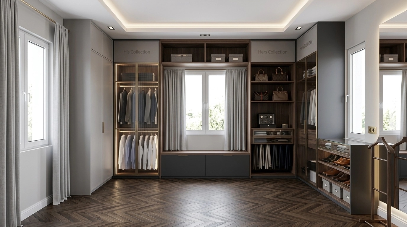 Interior design in Contemporary style — wardrobe by GenRoom AI