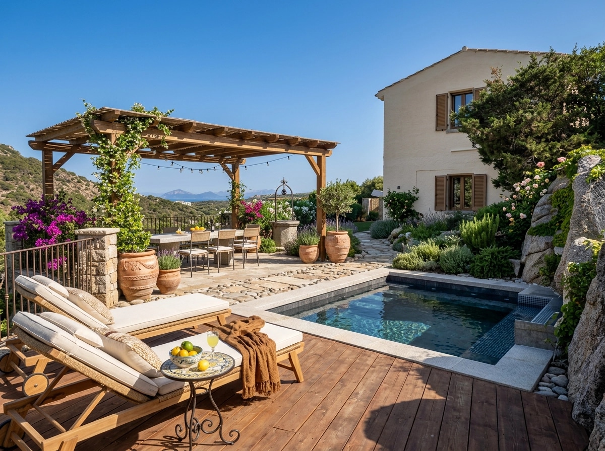 Landscape design in Italian Courtyard style — Yard by GenRoom AI