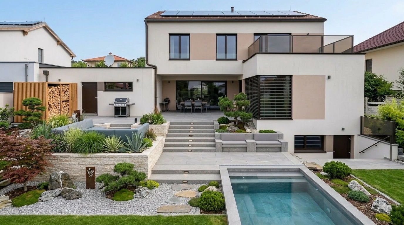 Landscape design in Contemporary Yard style — Yard by GenRoom AI