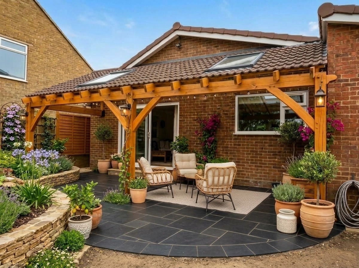 Landscape design in Mediterranean Yard style — Yard by GenRoom AI
