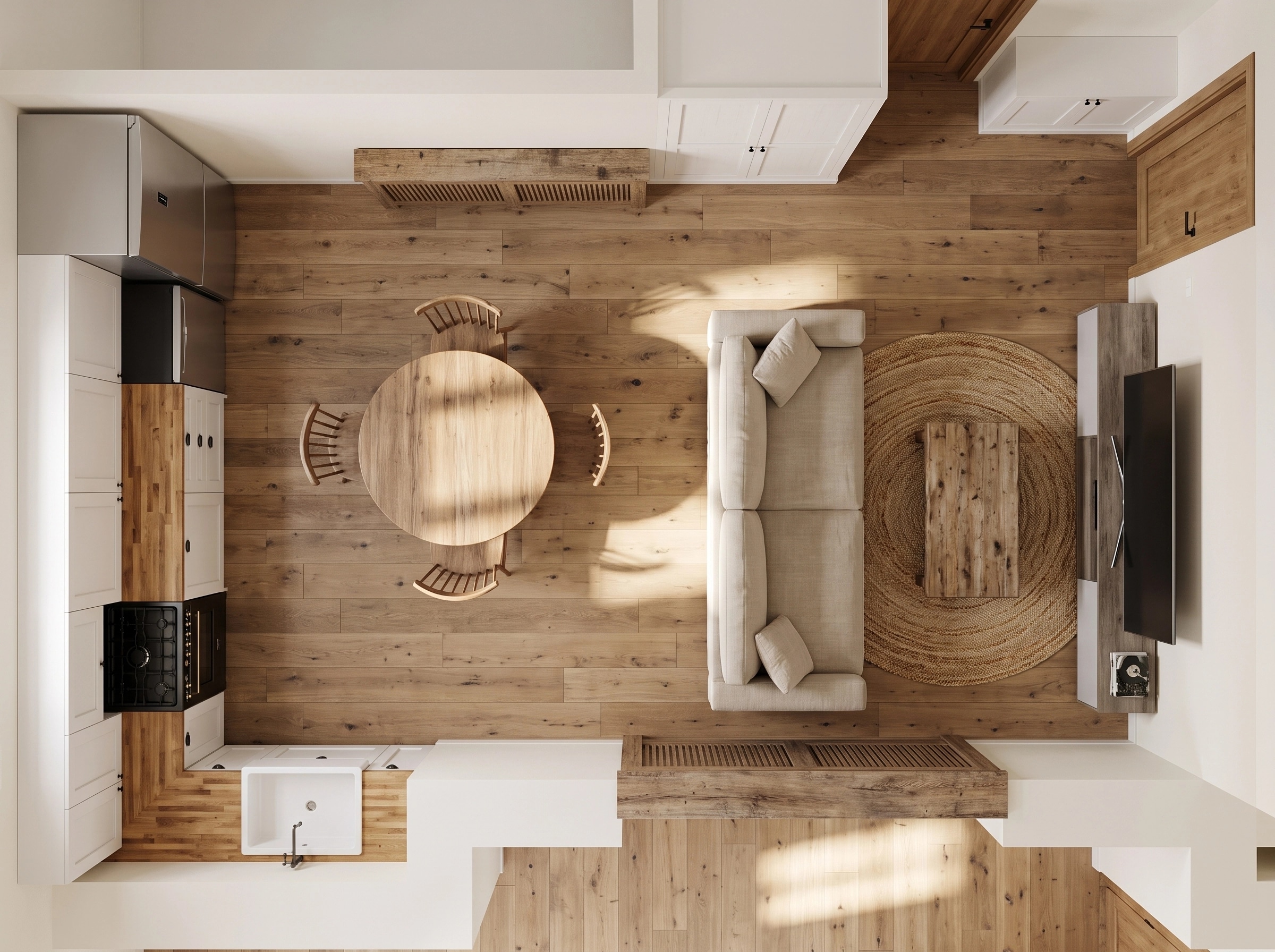 Modern Farmhouse Living Room design — interior photo by GenRoom AI