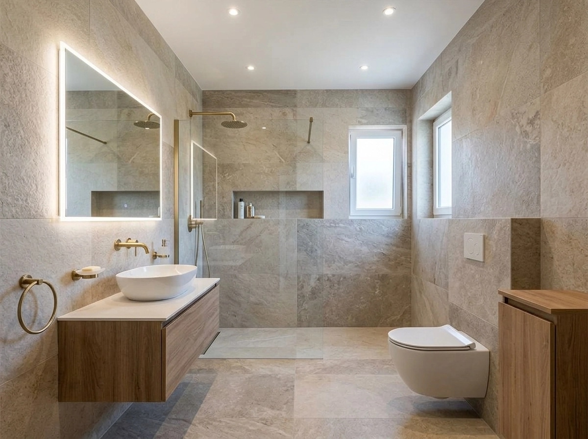 Bathroom interior in no_style style — photo by GenRoom AI