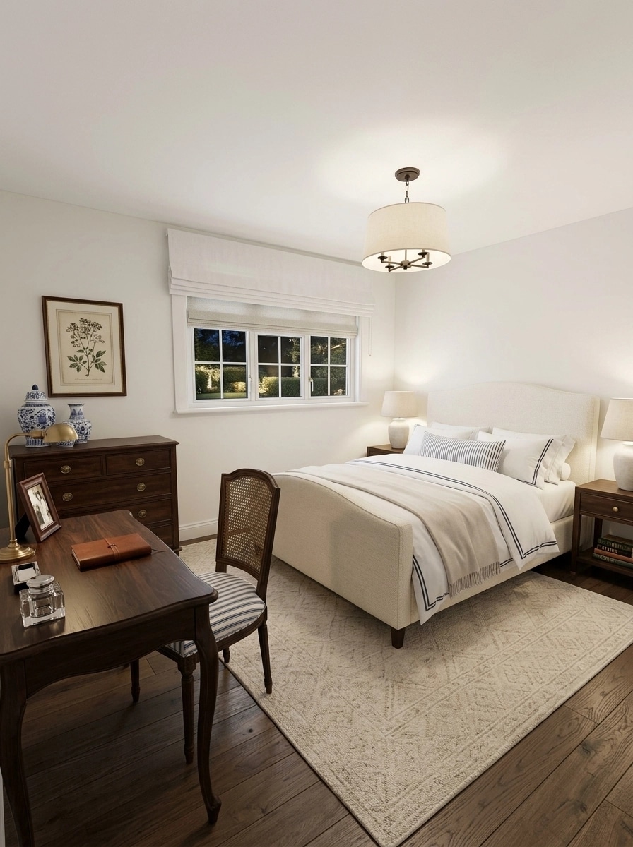 Coastal / Hamptons Bedroom design — interior photo by GenRoom AI
