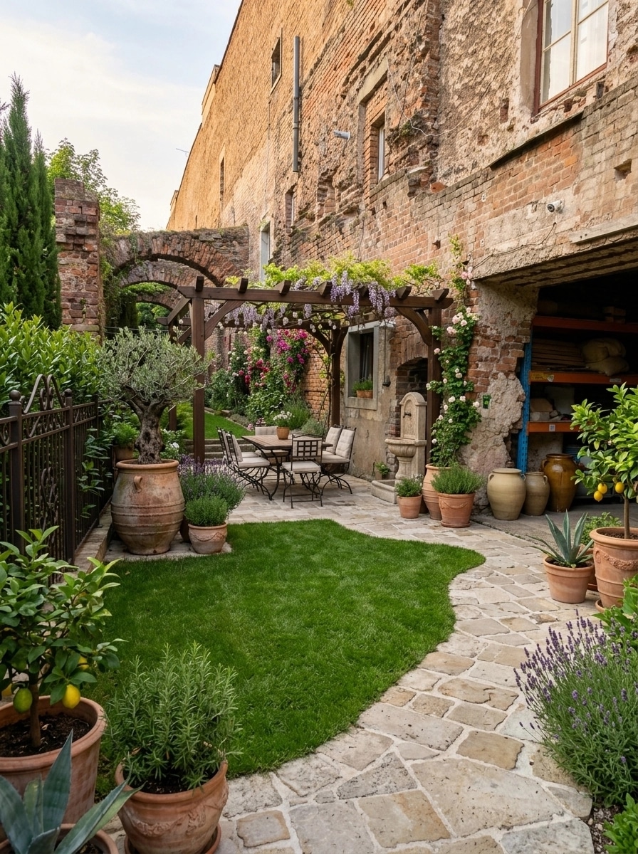 Mediterranean Yard Yard design — yard photo by GenRoom AI