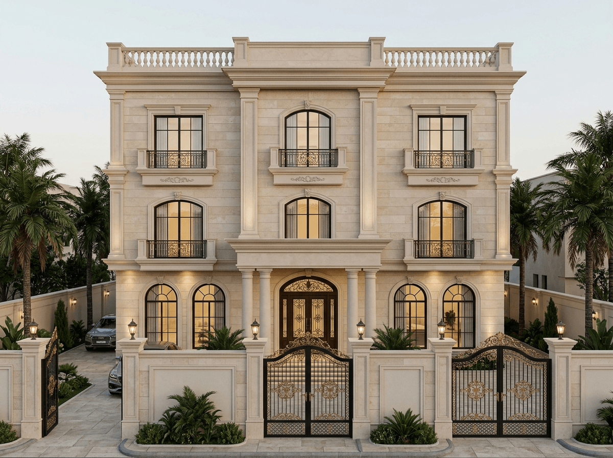 Facade design in Neoclassic Facade style — Facade by GenRoom AI