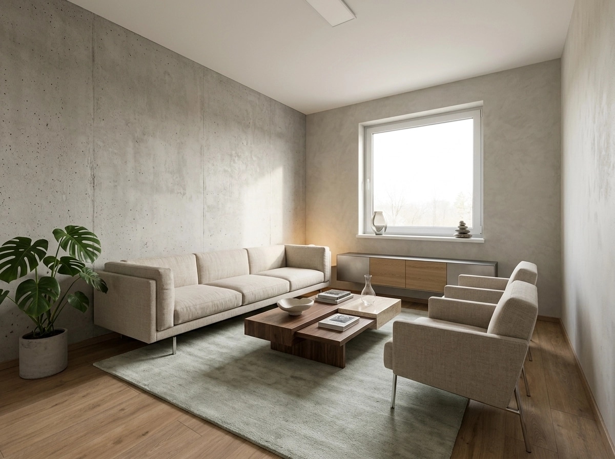 Minimalism Living Room design — interior photo by GenRoom AI