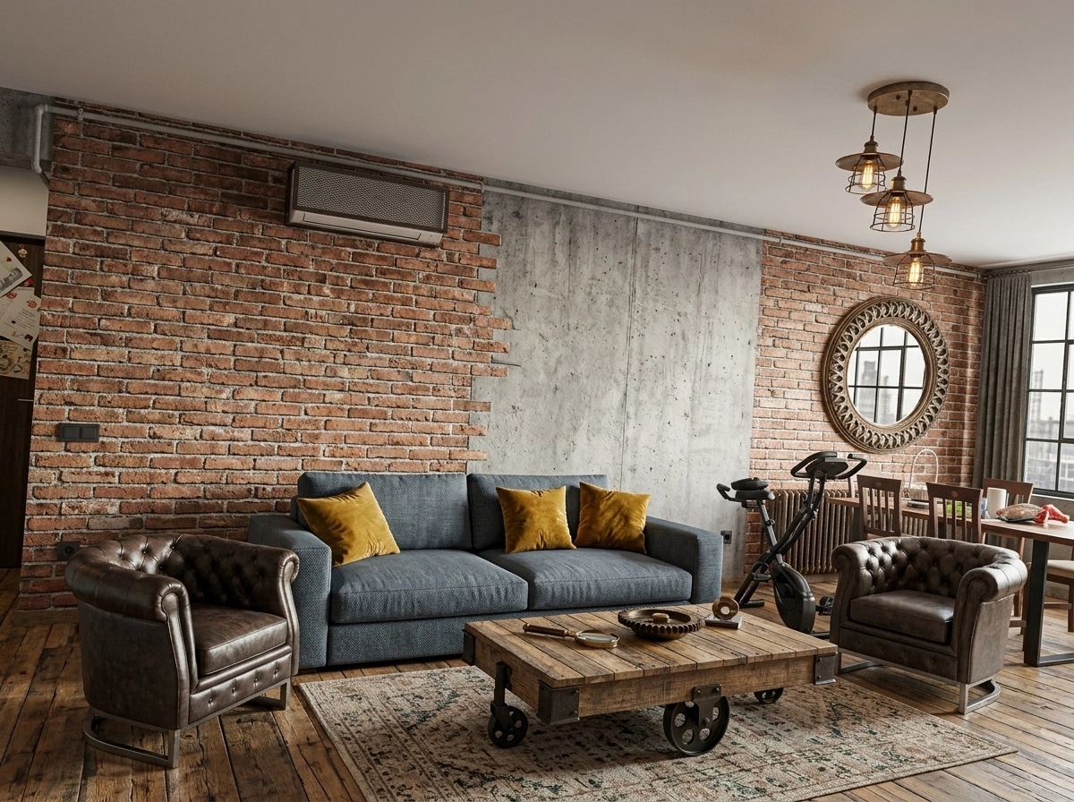 Interior design in Loft / Industrial style — Living Room by GenRoom AI