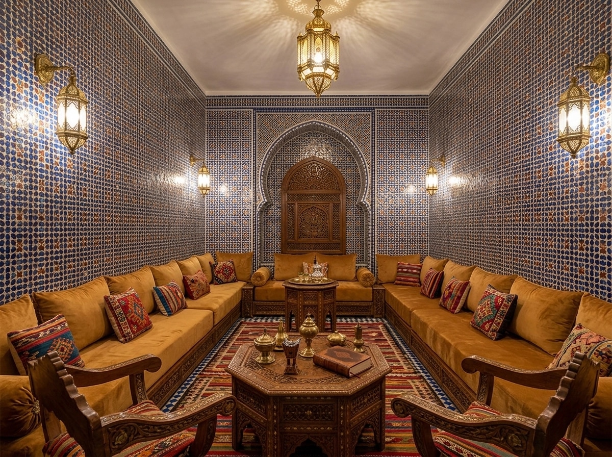 Interior design in Arabian / Moroccan style — Living Room by GenRoom AI
